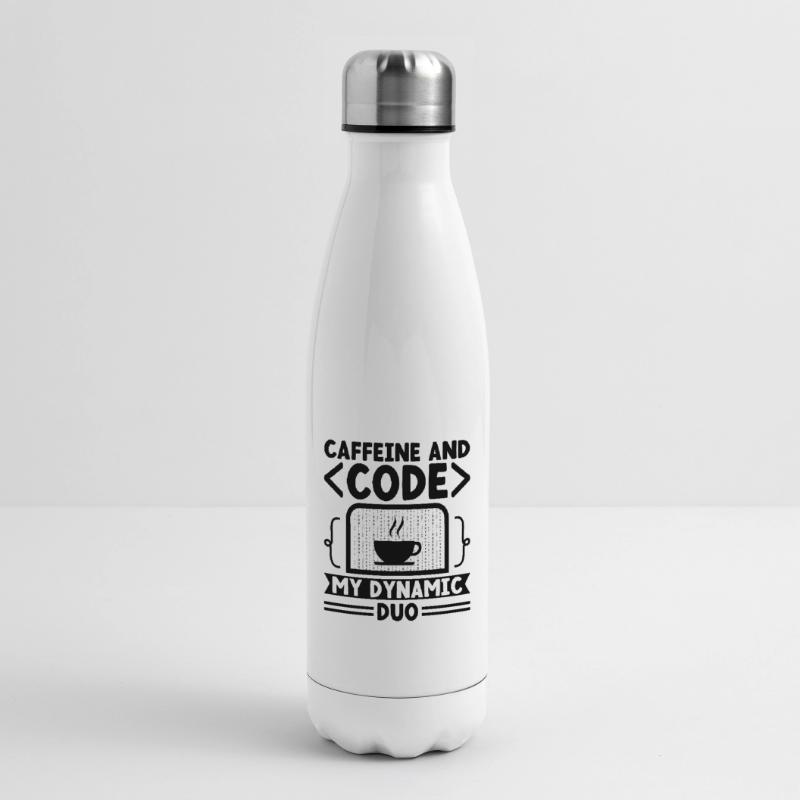 Coffee Coding Programmer Coder Developer Nerd Coff Insulated Water Bottle