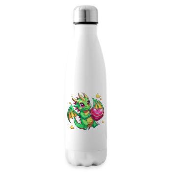 Dragon coloré - Bouteille isotherme - blanc - Droite