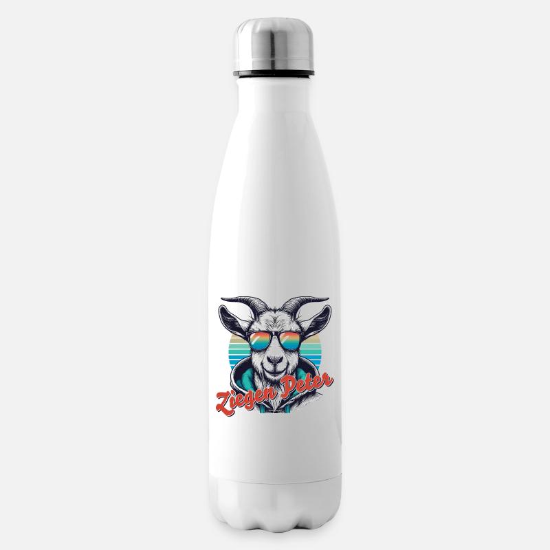 Ziegen Peter - Isolierflasche - Weiß