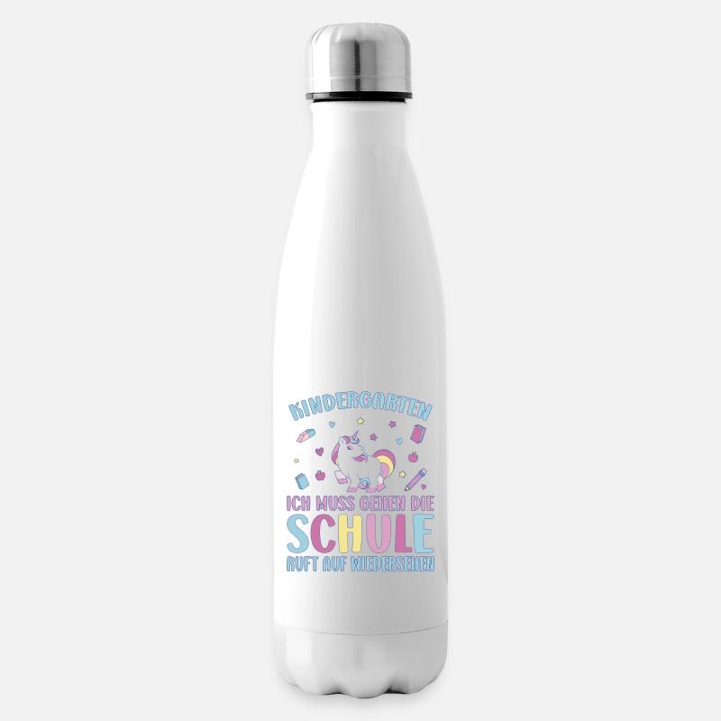 Bye Kindergarten Einhorn Kita Abgänger Mädchen - Isolierflasche - Weiß