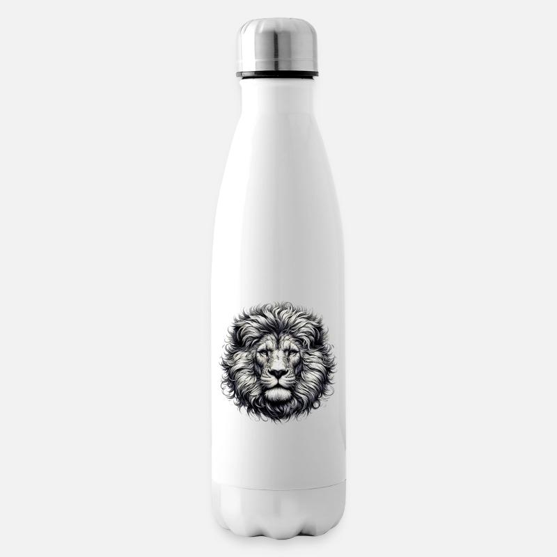 Löwe - Isolierflasche - Weiß