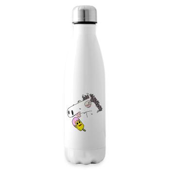 Horse, Summer, Ice Cream, Hunger, Snacking, Refreshment - Insulated Water Bottle - white - Right