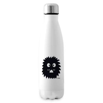 Monstre noir, drôle et mignon - Bouteille isotherme - blanc - Droite