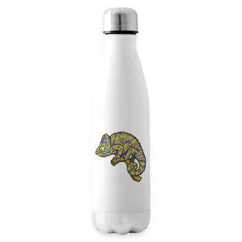 Chamaeleon Exotisch Tier Lustig - Isolierflasche - Weiß - Rechts