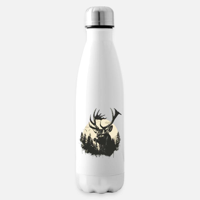 Cerf - Bouteille isotherme - blanc