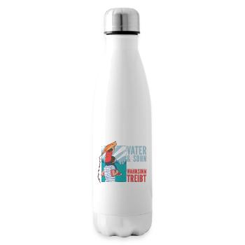Father & Son a Crazy Team Partner Look - Insulated Water Bottle - white - Right