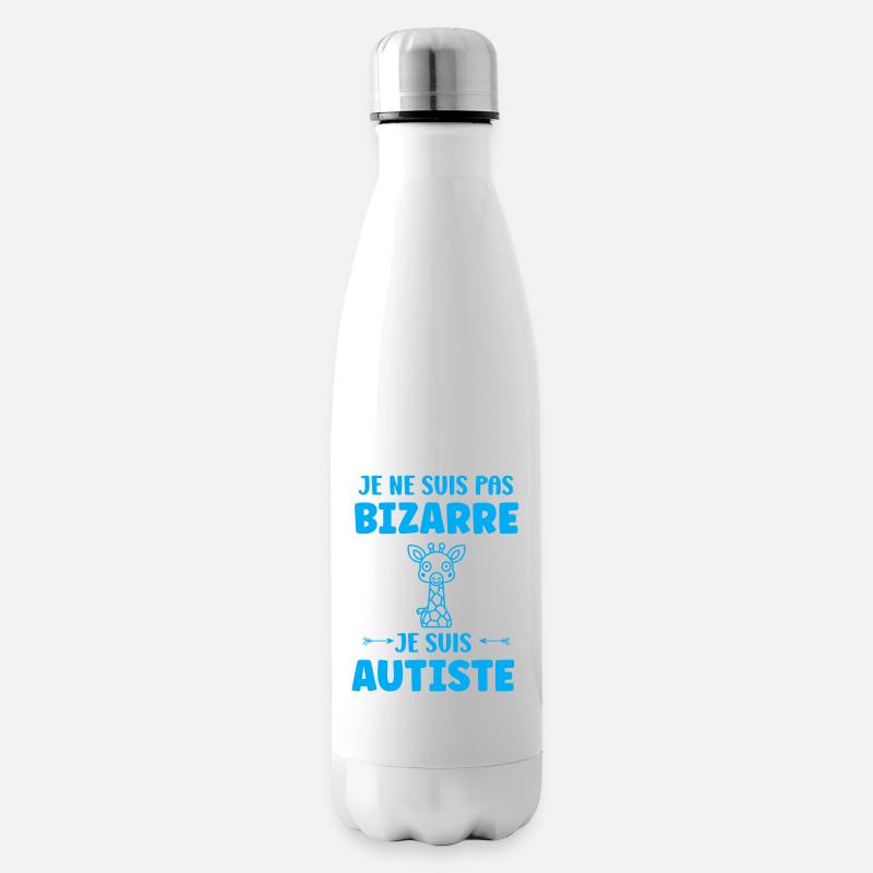 Je ne suis pas bizarre je suis autiste - Bouteille isotherme - blanc