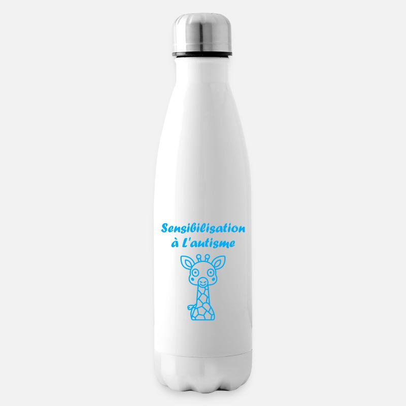 Animal Sensibilisation à l'autisme - Bouteille isotherme - blanc