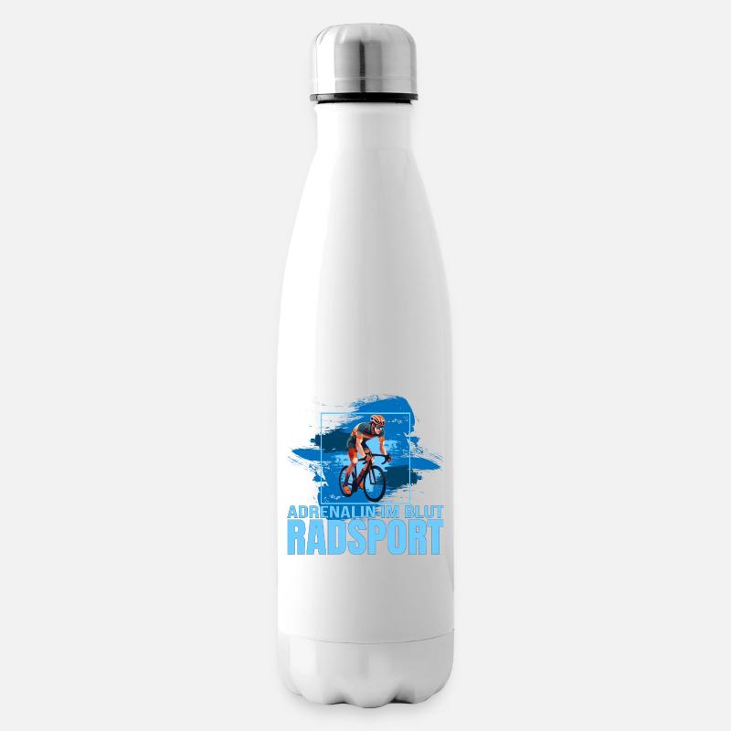 Adrenalin im Blut - Radsport - Isolierflasche - Weiß