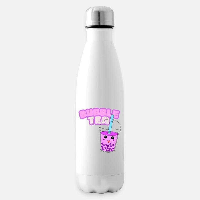 Bubble Tea Schrift - Isolierflasche - Weiß