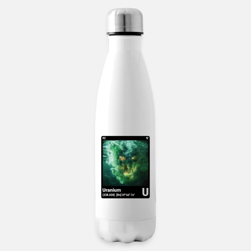 AI am Uranium (bk) Modezeitschrift nerdy - Isolierflasche - Weiß