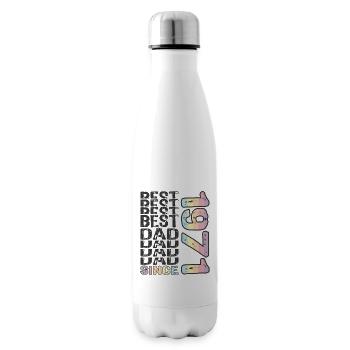 Bester Papa der Welt seit 1971 Vatertag - Isolierflasche - Weiß - Rechts