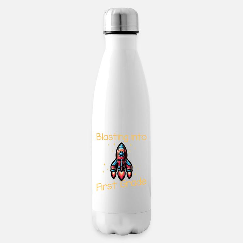 Blasting Into First Grade - Isolierflasche - Weiß