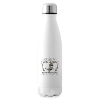 Feathers and Joy - Tawny Frogmouth - Insulated Water Bottle - white - Right