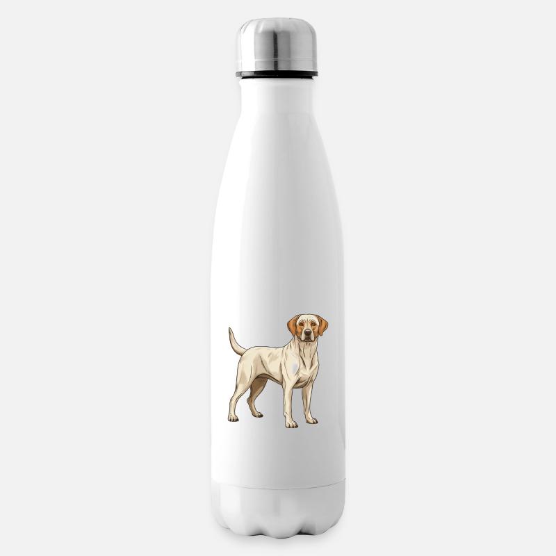 Labrador Hund Tier - Isolierflasche - Weiß