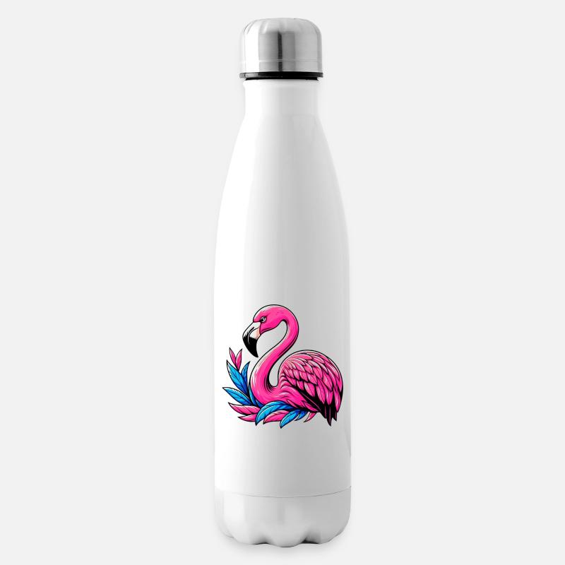 Flamingo - Isolierflasche - Weiß