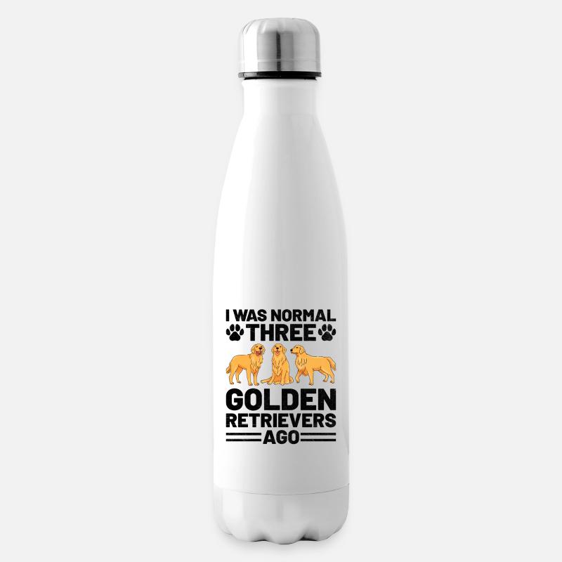 Ich war normal drei Golden Retriever vor GR Retrie - Isolierflasche - Weiß