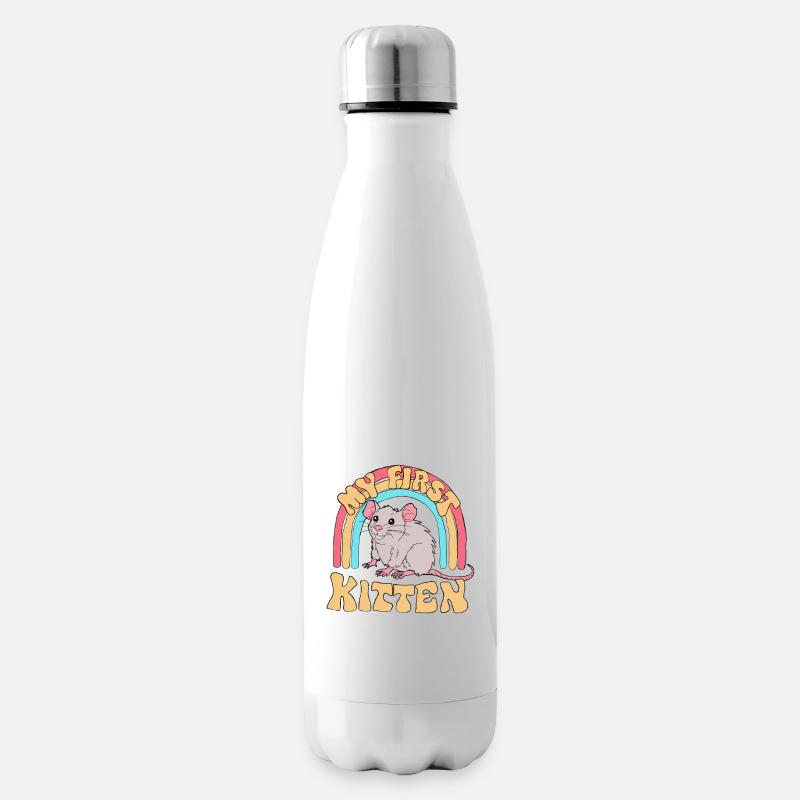 lustiger Spruch Slogan Mäuse Ratte Kätzchen - Isolierflasche - Weiß