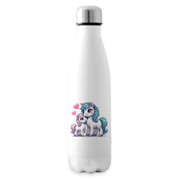 Loving Unicorn Parent with Child - Isolierflasche - Weiß - Rechts