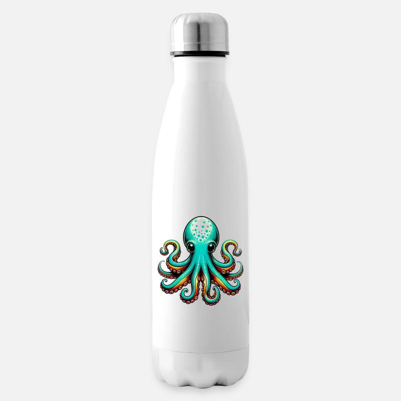Pieuvre - Bouteille isotherme - blanc