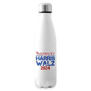 Lehrer für Harris Walz 2024 - Isolierflasche - Weiß - Rechts