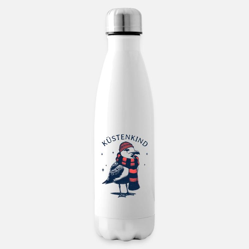 Küstenkind Möwe - Isolierflasche - Weiß