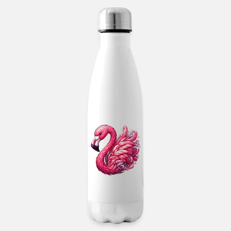 Flamingo - Isolierflasche - Weiß