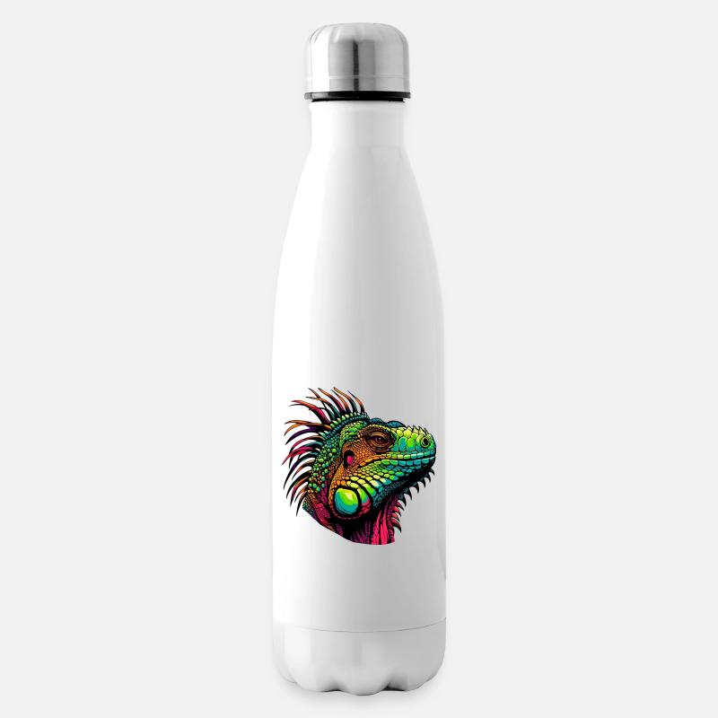 Leguan - Isolierflasche - Weiß