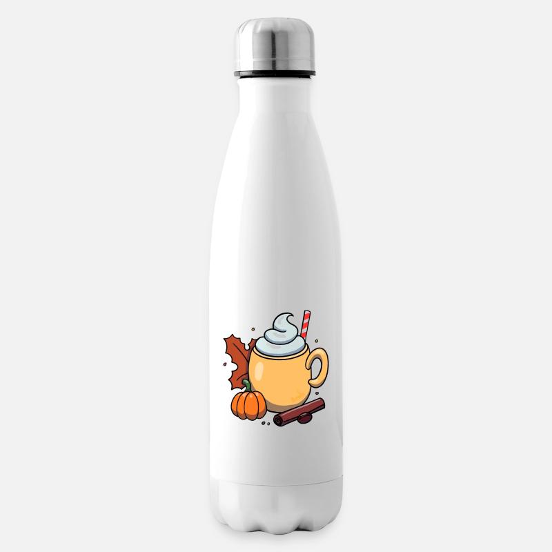 Épices de citrouille - Bouteille isotherme - blanc