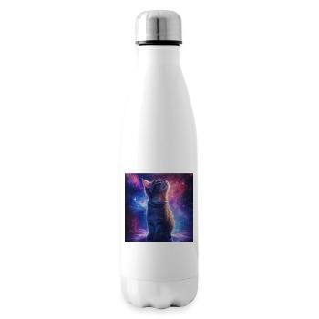 Katze - Isolierflasche - Weiß - Rechts