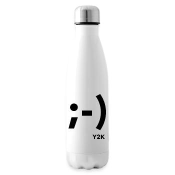 Wink Smile Y2k Black - Insulated Water Bottle - white - Right