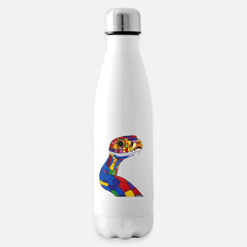 Schlange - Isolierflasche - Weiß