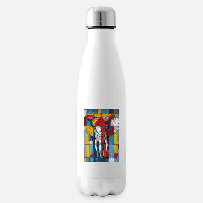 Elefant - Isolierflasche - Weiß