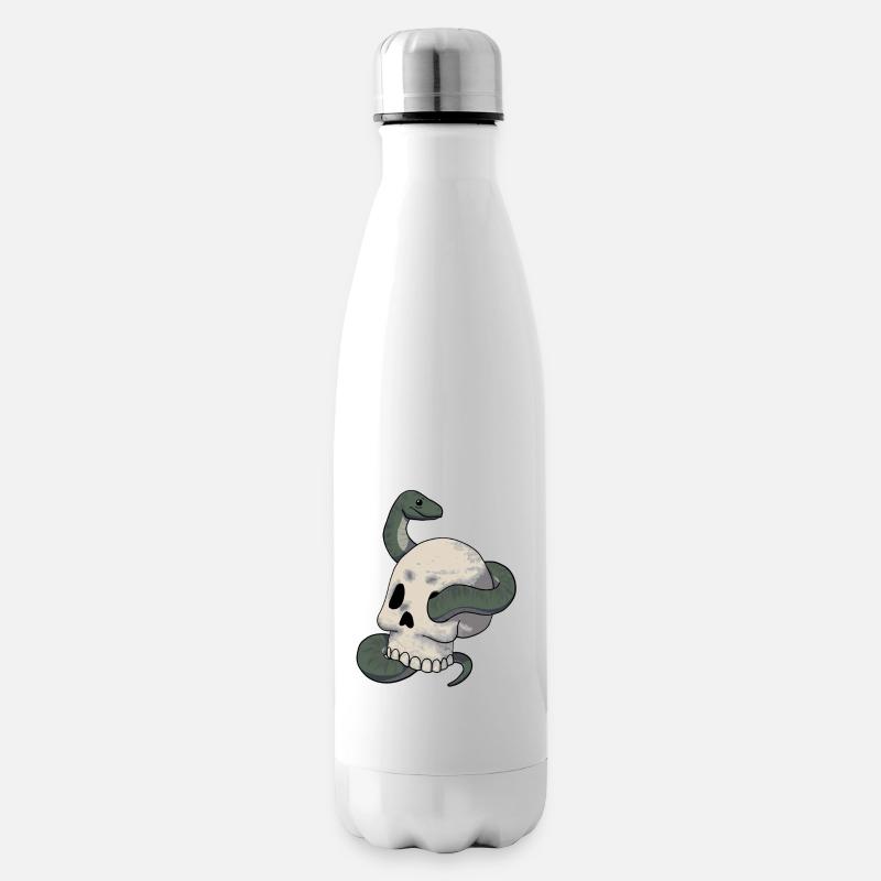 Serpent et crâne - Bouteille isotherme - blanc