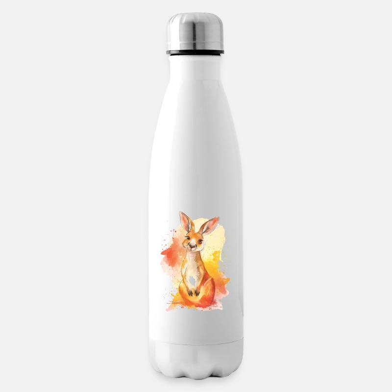 Känguru - Isolierflasche - Weiß
