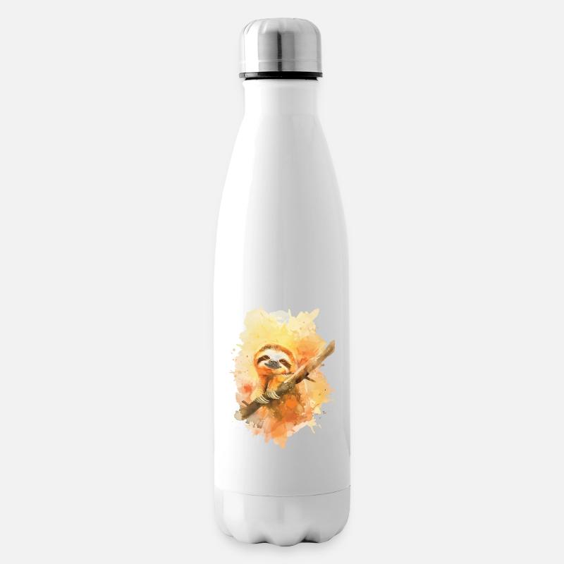Faultier - Isolierflasche - Weiß