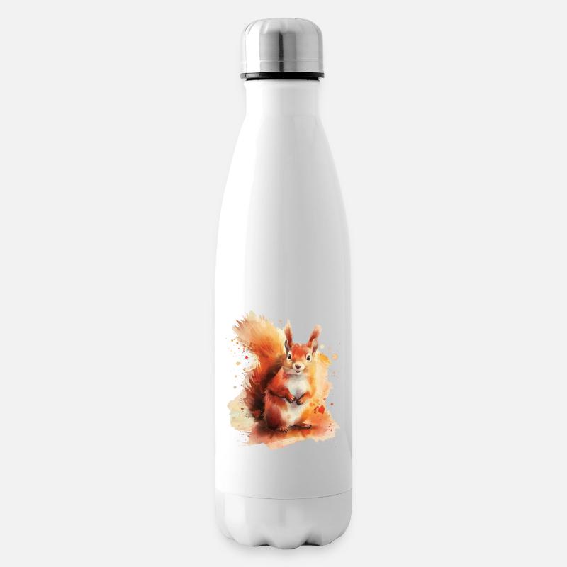 Eichhörnchen - Isolierflasche - Weiß