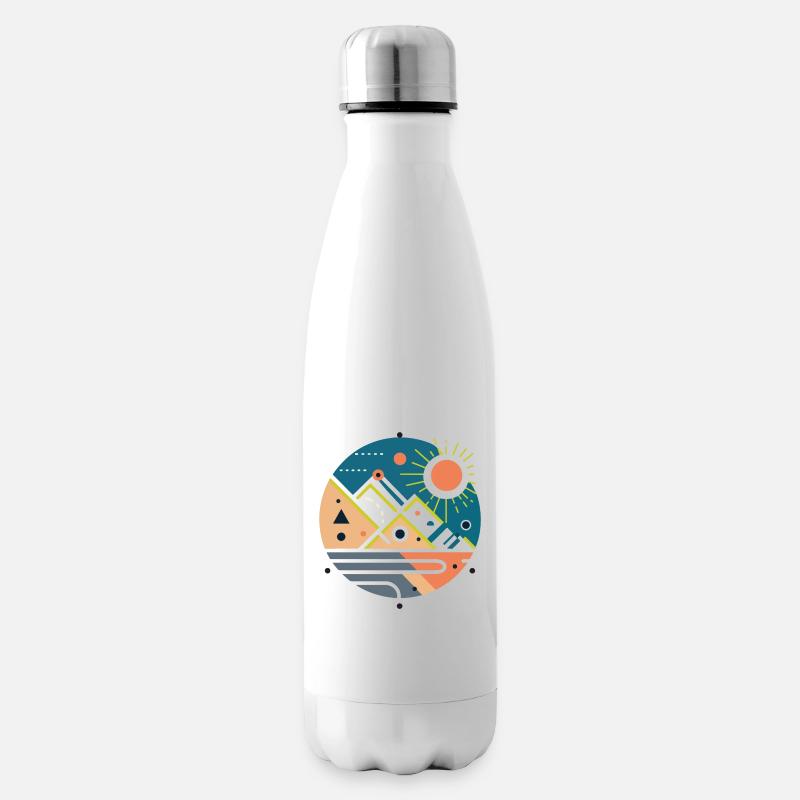 Montagnes - Bouteille isotherme - blanc