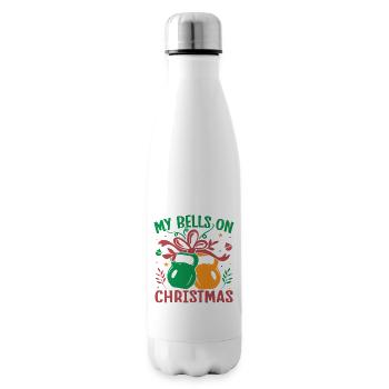 Fanatiques de fitness Mes cloches à Noël - Bouteille isotherme - blanc - Droite