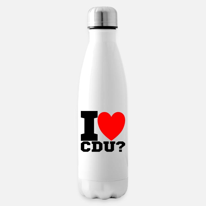 I love CDU - Isolierflasche - Weiß