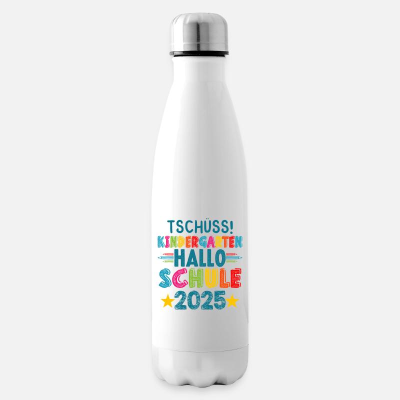 Tschüss Kindergarten Hallo Schule KitaAbsolve 2025 - Isolierflasche - Weiß