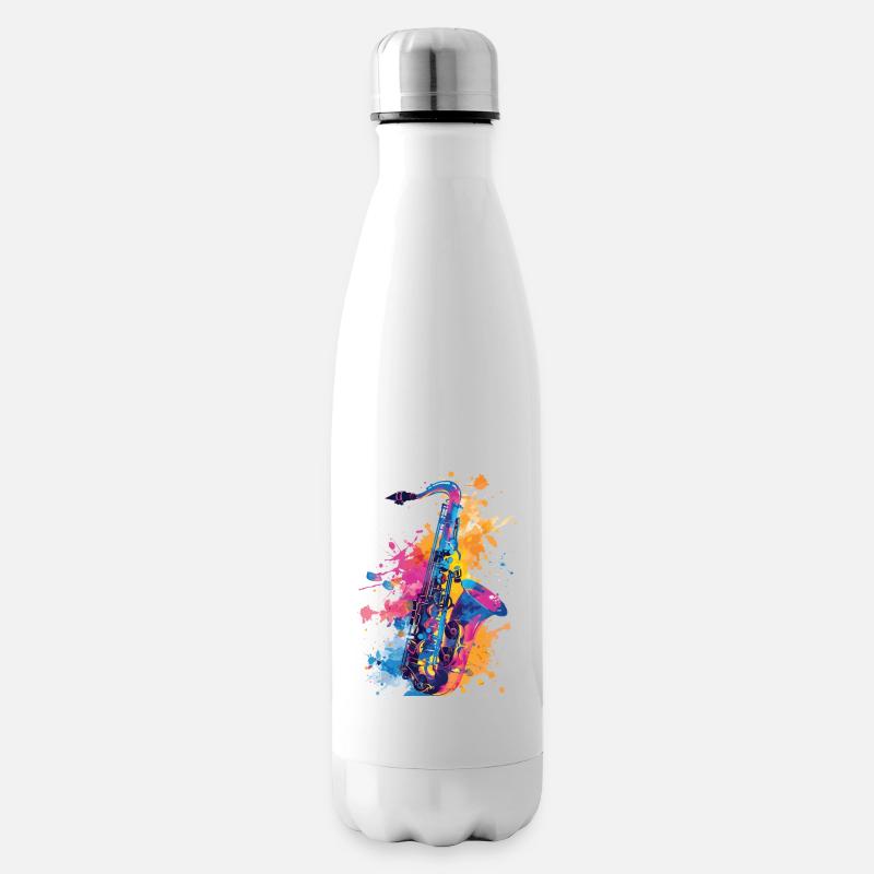 Saxophon - Isolierflasche - Weiß