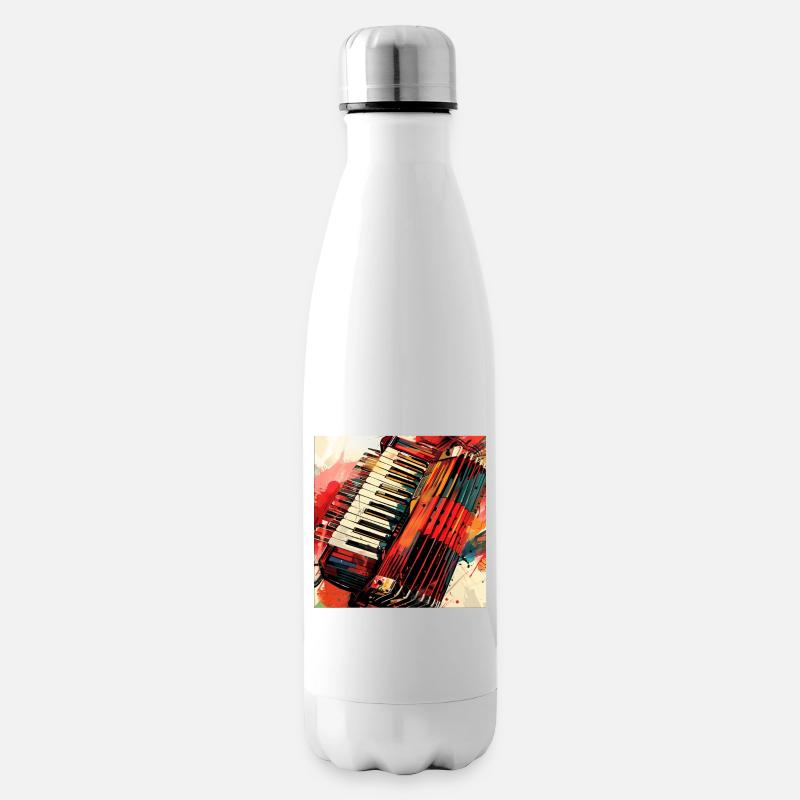 Akkordeon - Isolierflasche - Weiß