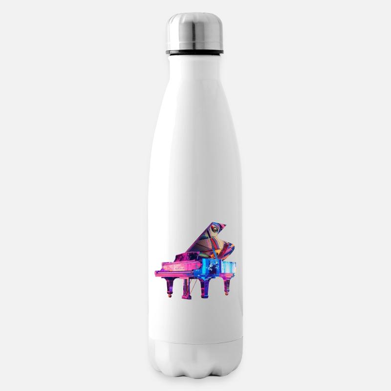 Klavier - Isolierflasche - Weiß