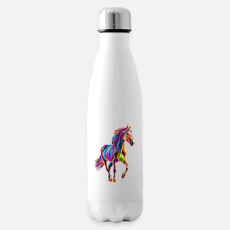 Pferd - Isolierflasche - Weiß