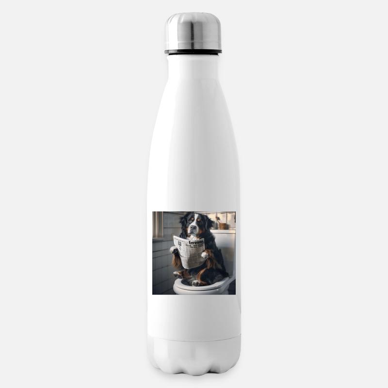 Berner Sennenhund - Isolierflasche - Weiß