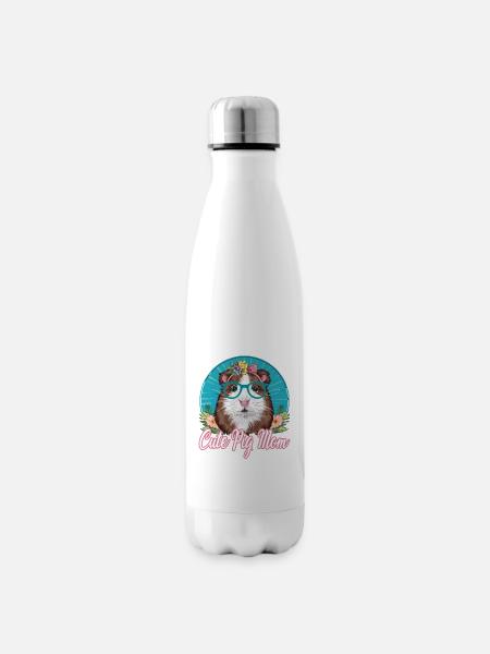 Guinea Pig MOM - Isolierflasche - Weiß