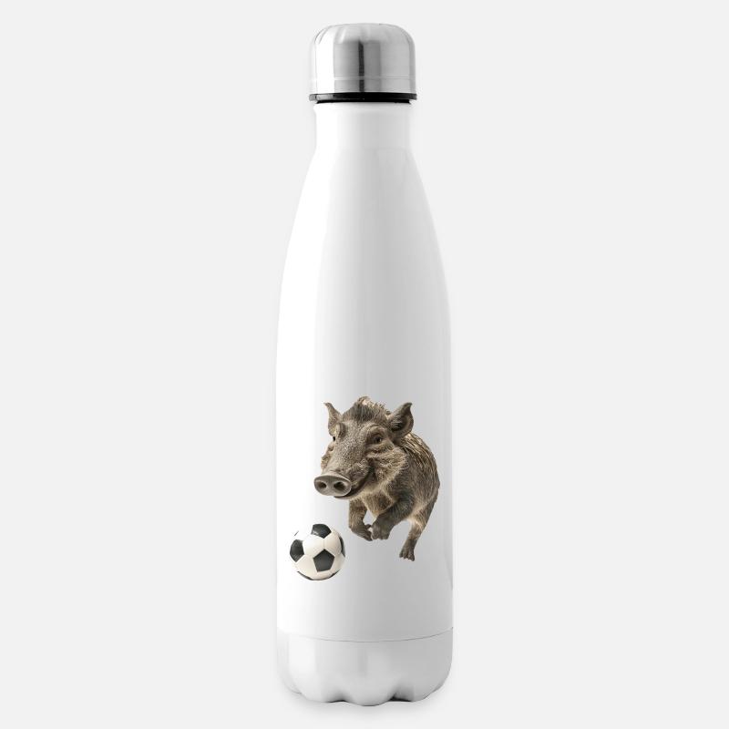 Warzenschwein - Isolierflasche - Weiß