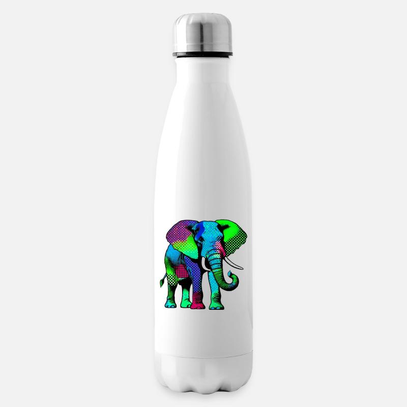 Elephant - Insulated Water Bottle - white
