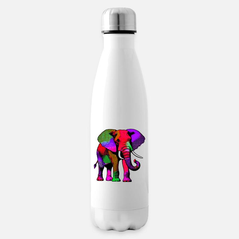 Elefant - Isolierflasche - Weiß